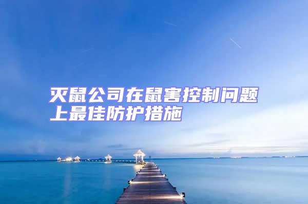 滅鼠公司在鼠害控制問題上最佳防護措施