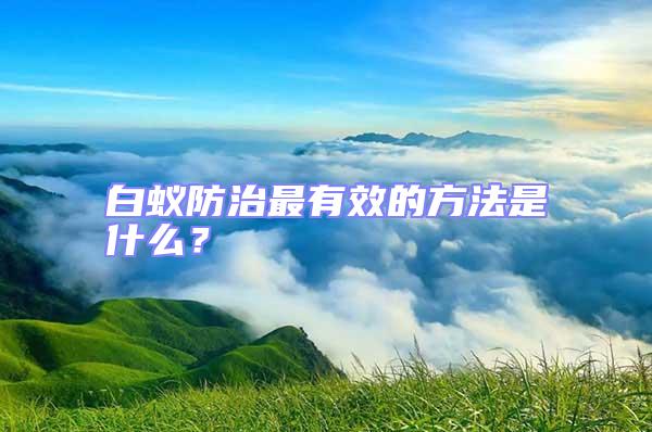 白蟻防治最有效的方法是什么？