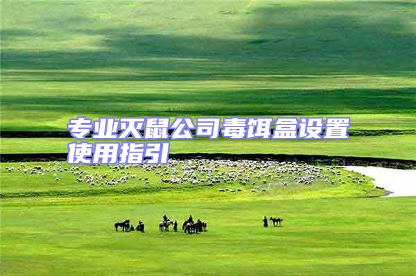 專業滅鼠公司毒餌盒設置使用指引