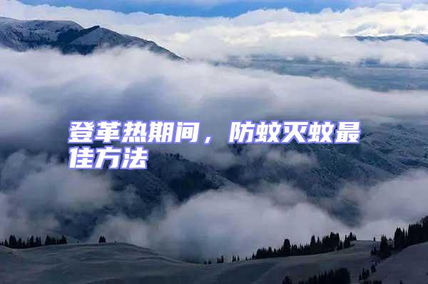 登革熱期間，防蚊滅蚊最佳方法