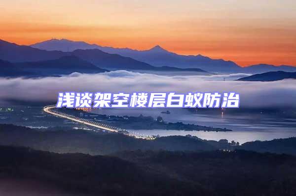 淺談架空樓層白蟻防治