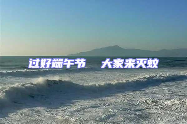 過好端午節(jié) 大家來滅蚊