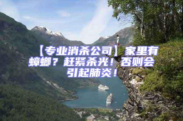 【專業(yè)消殺公司】家里有蟑螂?趕緊殺光!否則會引起肺炎!