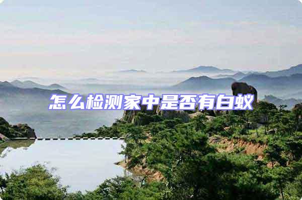 怎么檢測家中是否有白蟻