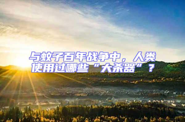 與蚊子百年戰爭中,人類使用過哪些“大殺器”?