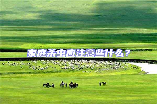 家庭殺蟲應注意些什么?