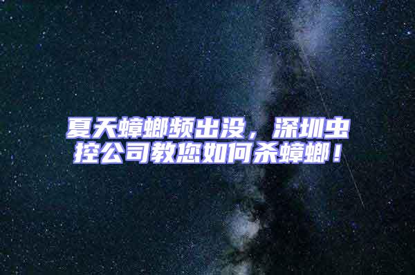 夏天蟑螂頻出沒,深圳蟲控公司教您如何殺蟑螂!