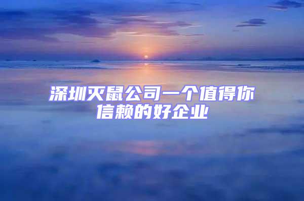 深圳滅鼠公司一個值得你信賴的好企業
