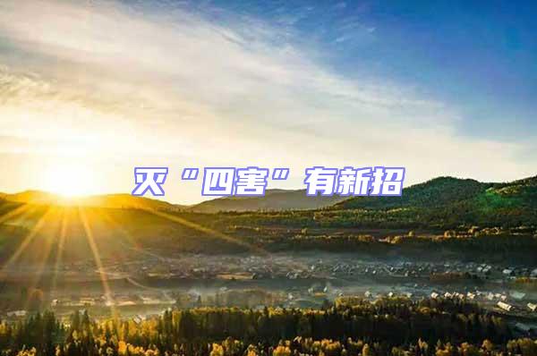 滅“四害”有新招