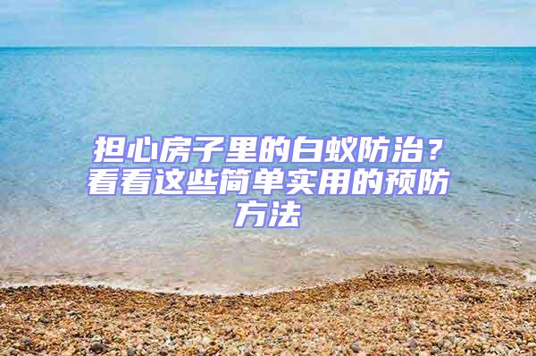 擔(dān)心房子里的白蟻防治？看看這些簡(jiǎn)單實(shí)用的預(yù)防方法