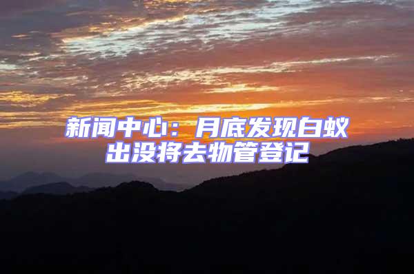 新聞中心:月底發(fā)現(xiàn)白蟻出沒將去物管登記