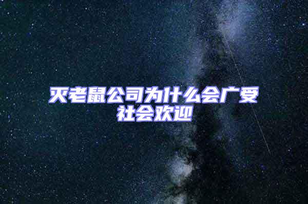 滅老鼠公司為什么會廣受社會歡迎