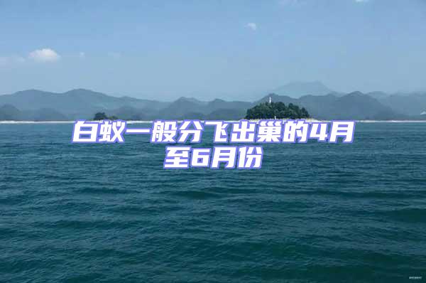 白蟻一般分飛出巢的4月至6月份
