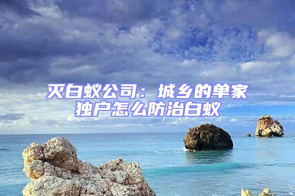 滅白蟻公司：城鄉(xiāng)的單家獨(dú)戶(hù)怎么防治白蟻