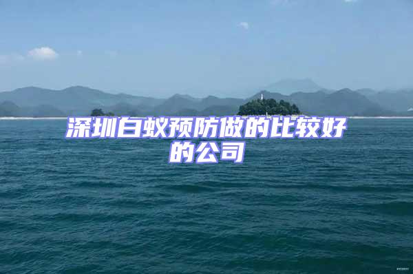 深圳白蟻預(yù)防做的比較好的公司