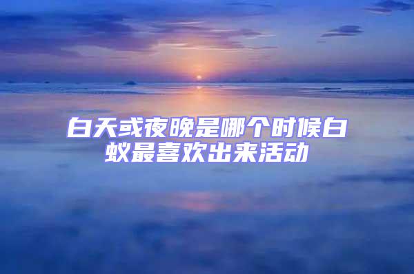 白天或夜晚是哪個(gè)時(shí)候白蟻?zhàn)钕矚g出來(lái)活動(dòng)