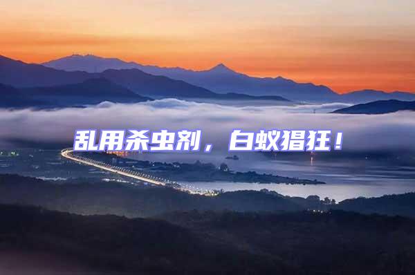 亂用殺蟲劑,白蟻猖狂!