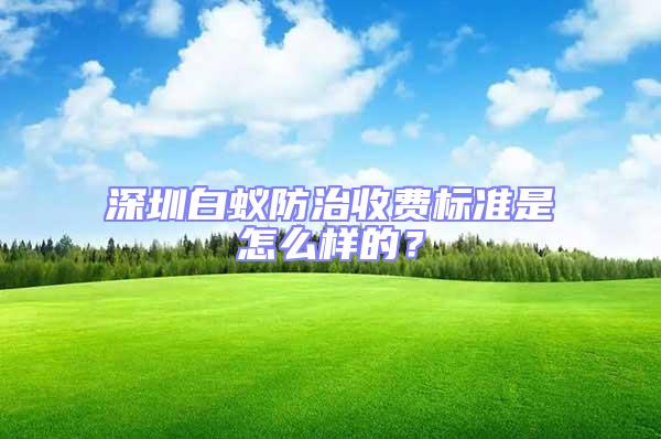 深圳白蟻防治收費標準是怎么樣的？