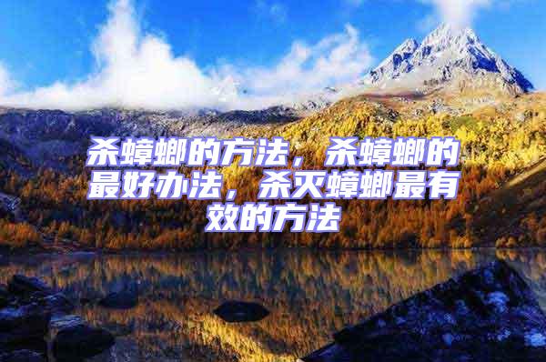 殺蟑螂的方法，殺蟑螂的最好辦法，殺滅蟑螂最有效的方法