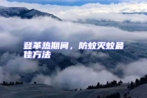 登革熱期間，防蚊滅蚊最佳方法