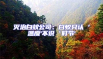 滅治白蟻公司：白蟻只認(rèn)‘溫度'不識(shí)‘時(shí)節(jié)'
