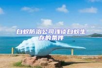 白蟻防治公司淺談白蟻生存的條件