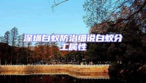 深圳白蟻防治細說白蟻分工屬性