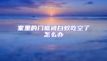 家里的門框被白蟻吃空了怎么辦