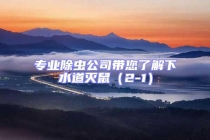 專業除蟲公司帶您了解下水道滅鼠（2-1）