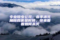 專業除蟲公司：春季清死角除四害是時候，快來看看如何殺滅